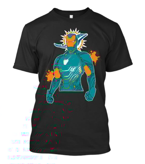 Miami Dolphins Iron Man Crossover T-Shirt