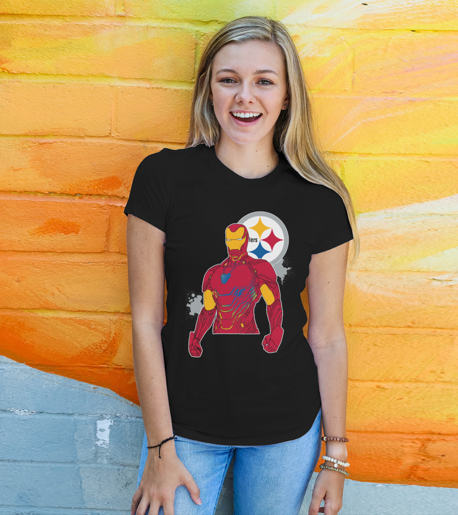 Iron Man With Steelers T-Shirt