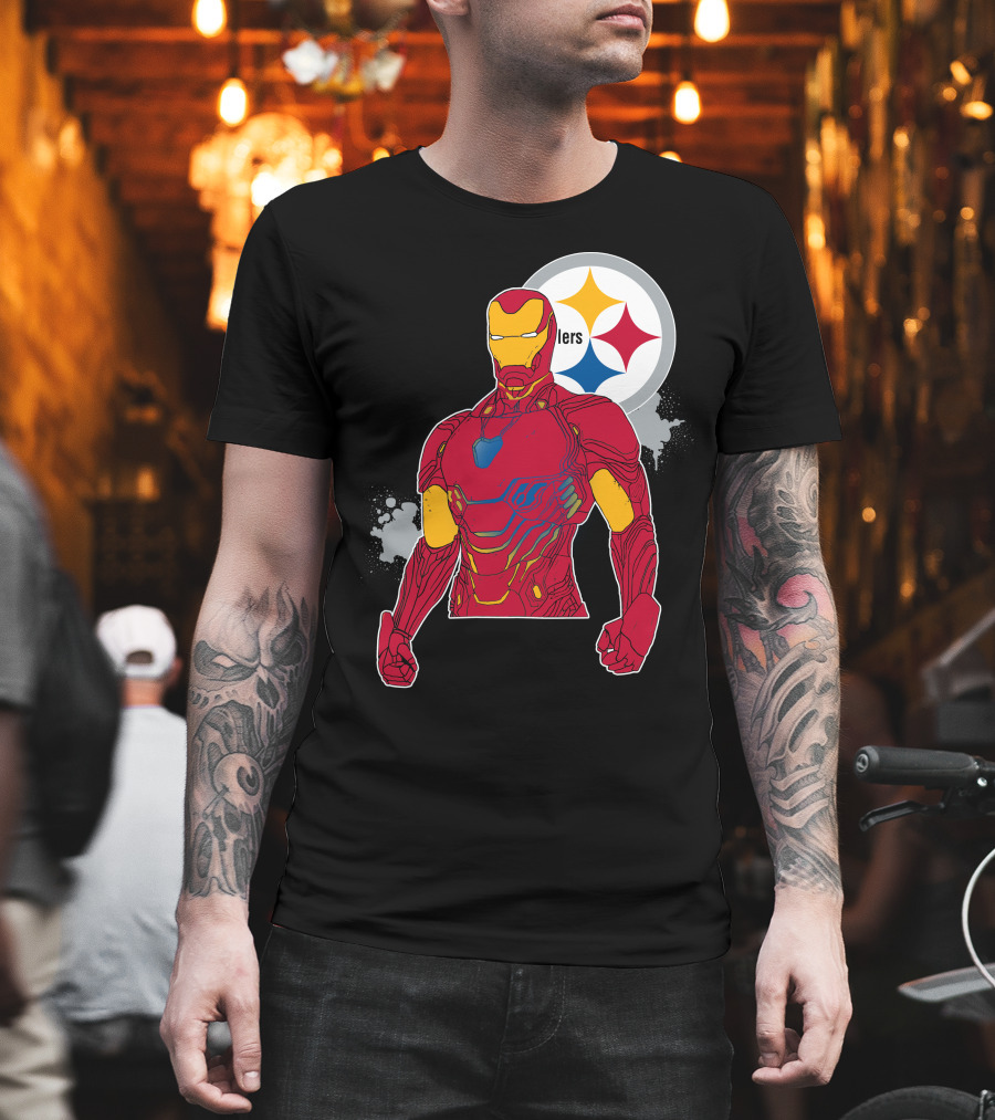Iron Man With Steelers T-Shirt