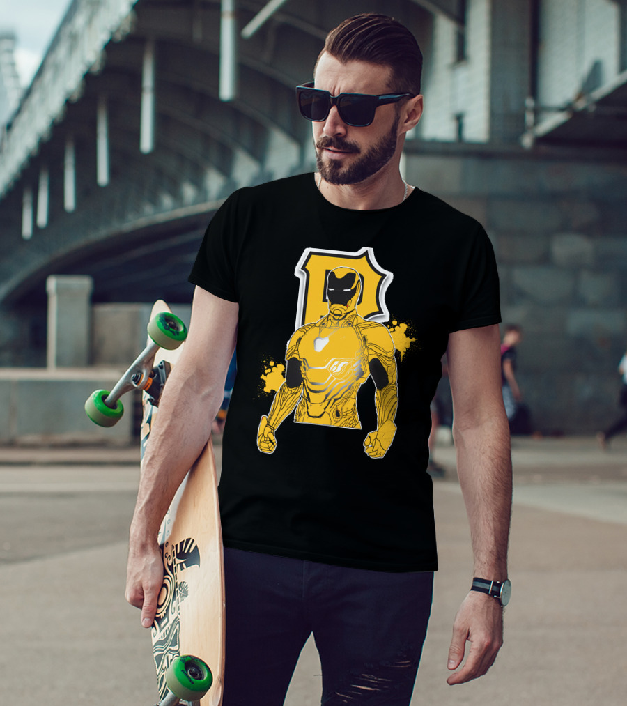 Iron Man Pittsburgh Pirates Collaborative Marvel Sports T-Shirt