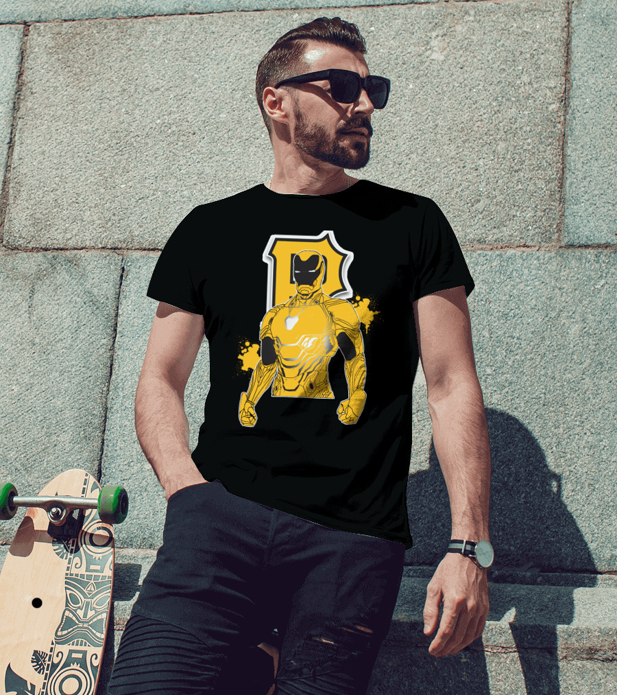 Iron Man Pittsburgh Pirates Collaborative Marvel Sports T-Shirt