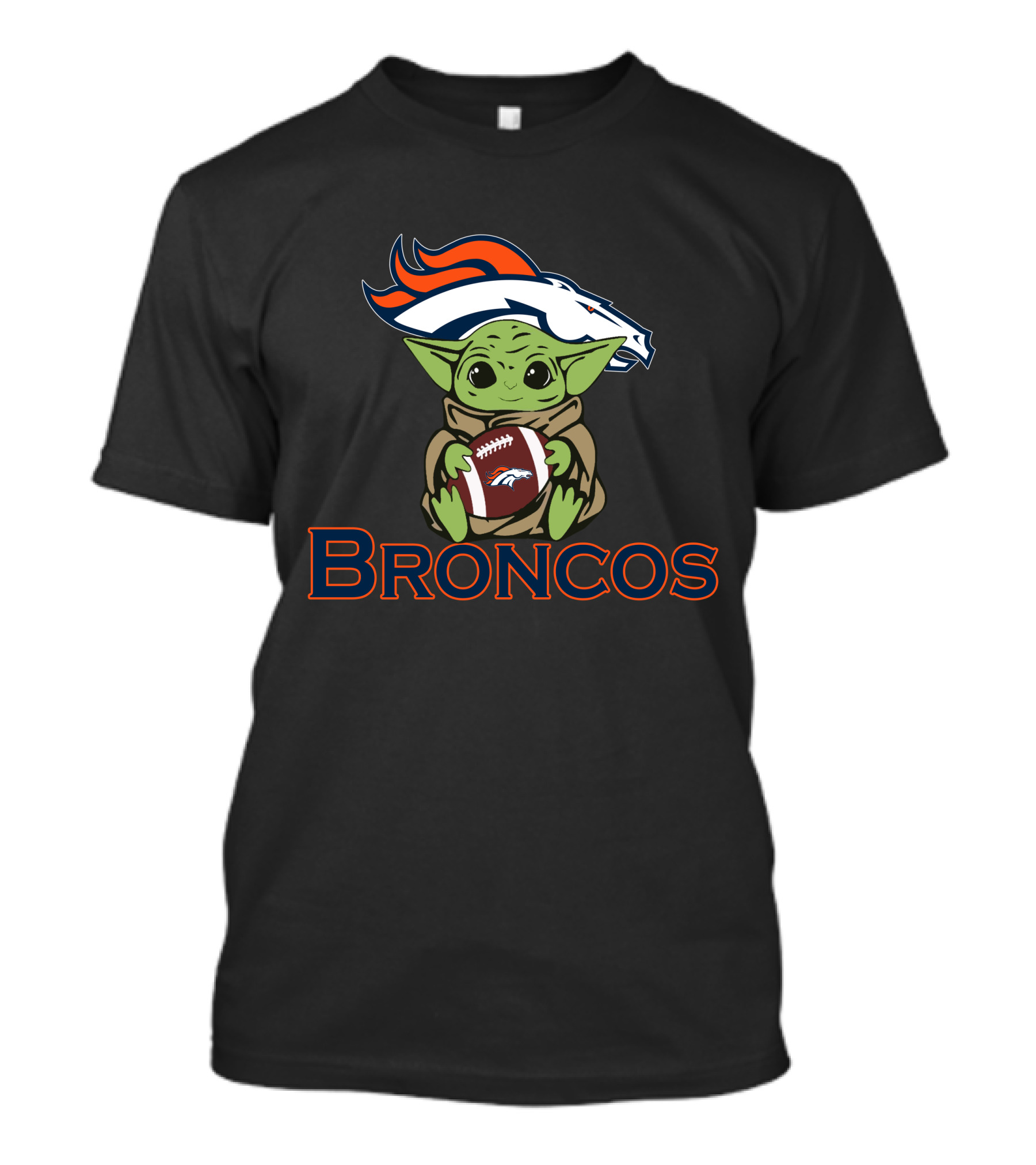 Broncos Baby Yoda Star Wars Football Team T-Shirt
