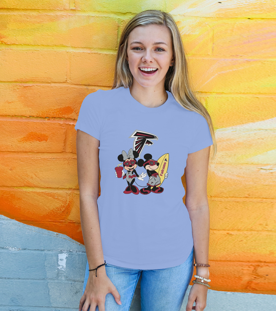 Falcons Mickey And Minnie Vacation Fun T-Shirt