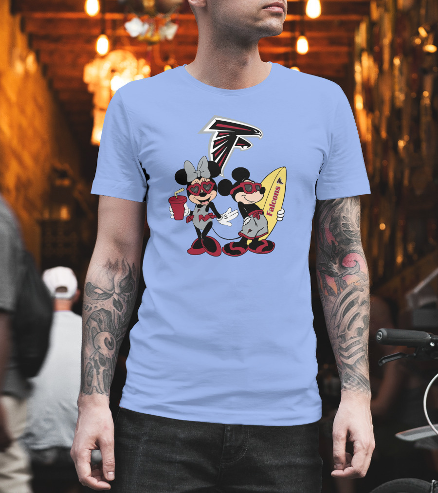 Falcons Mickey And Minnie Vacation Fun T-Shirt