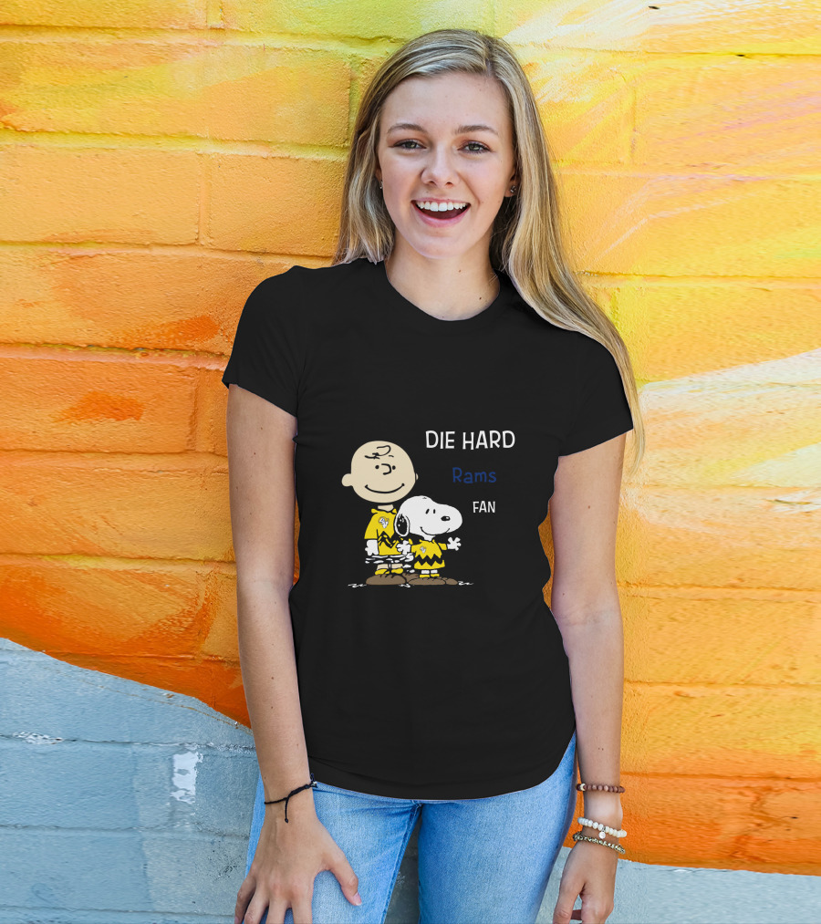 Die Hard Rams Fan Snoopy And Charlie Brown T-Shirt
