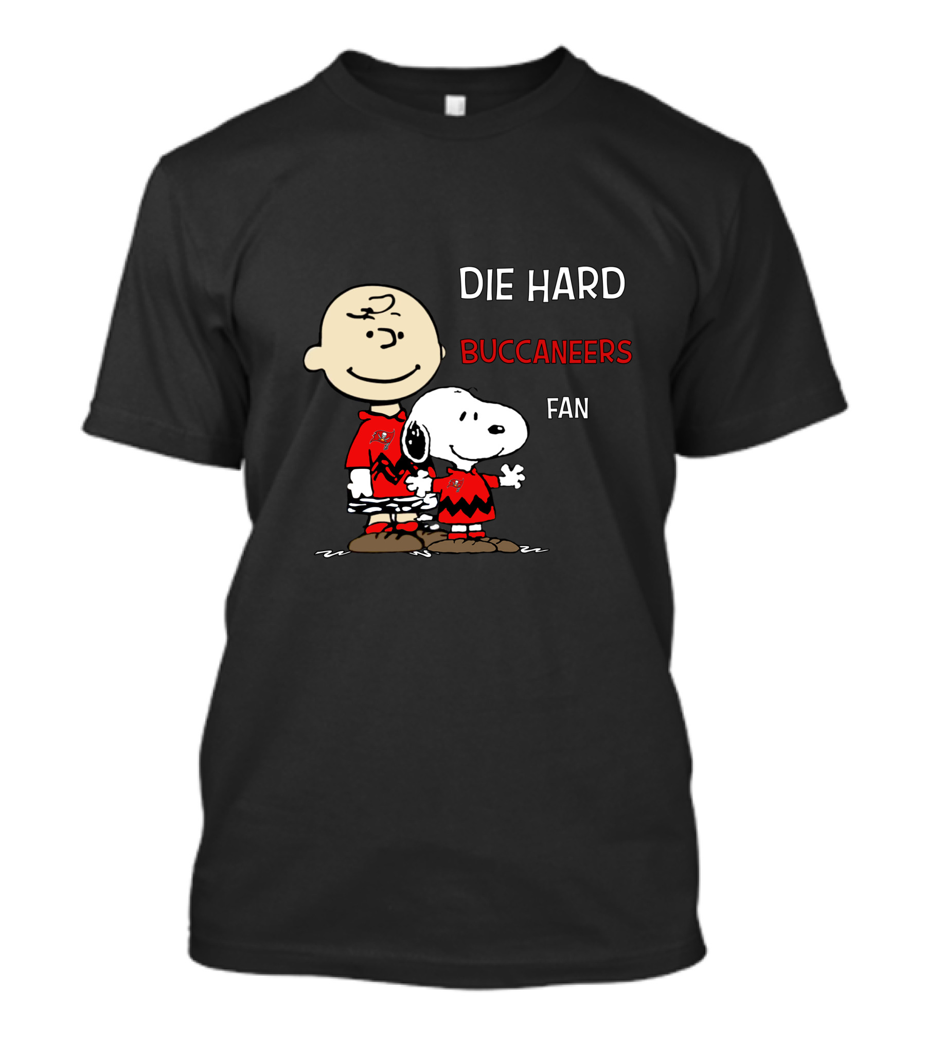 Die Hard Buccaneers Fan Snoopy And Charlie Brown T-Shirt