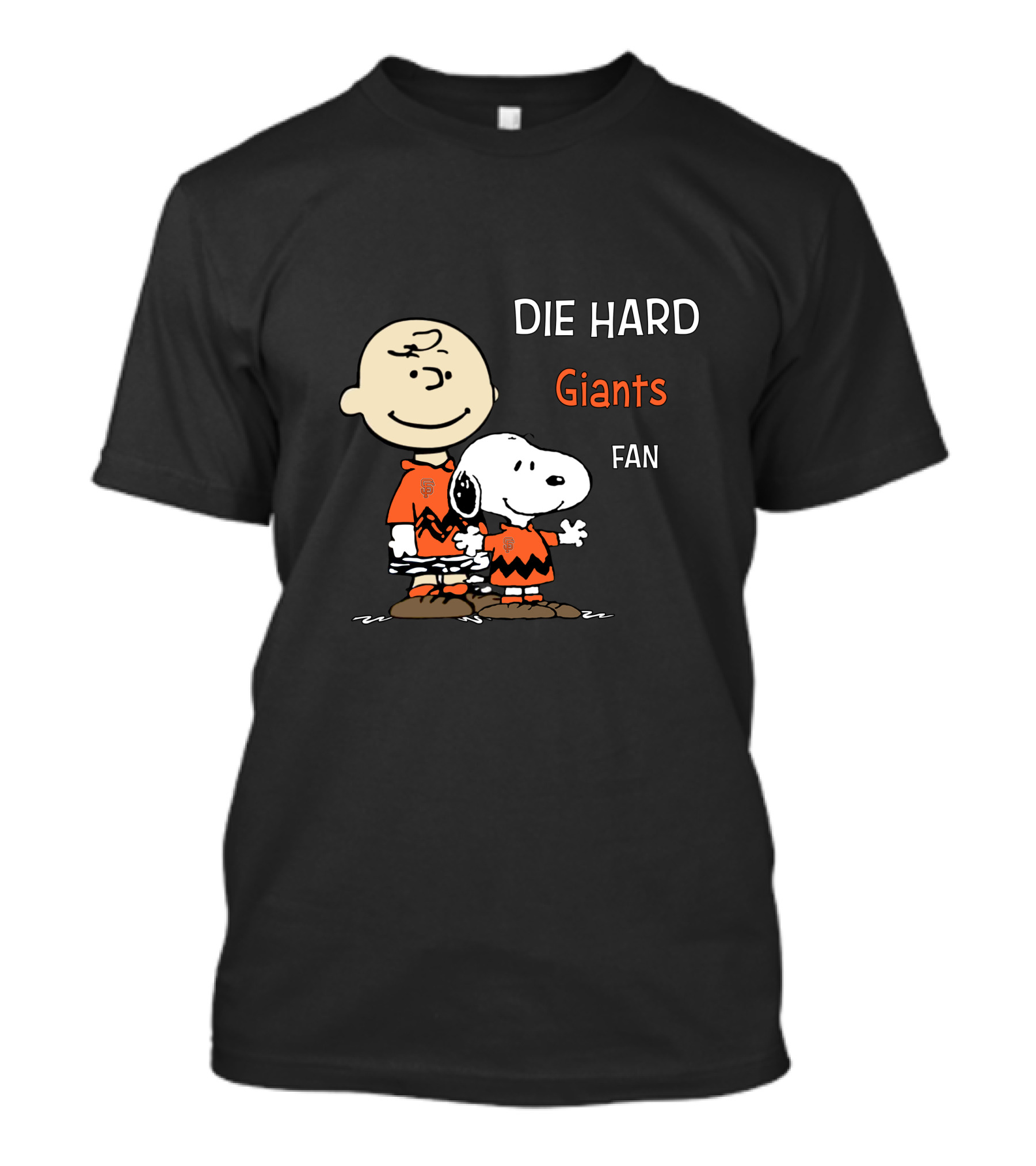 Die Hard Giants Fan Snoopy With Charlie Brown T-Shirt