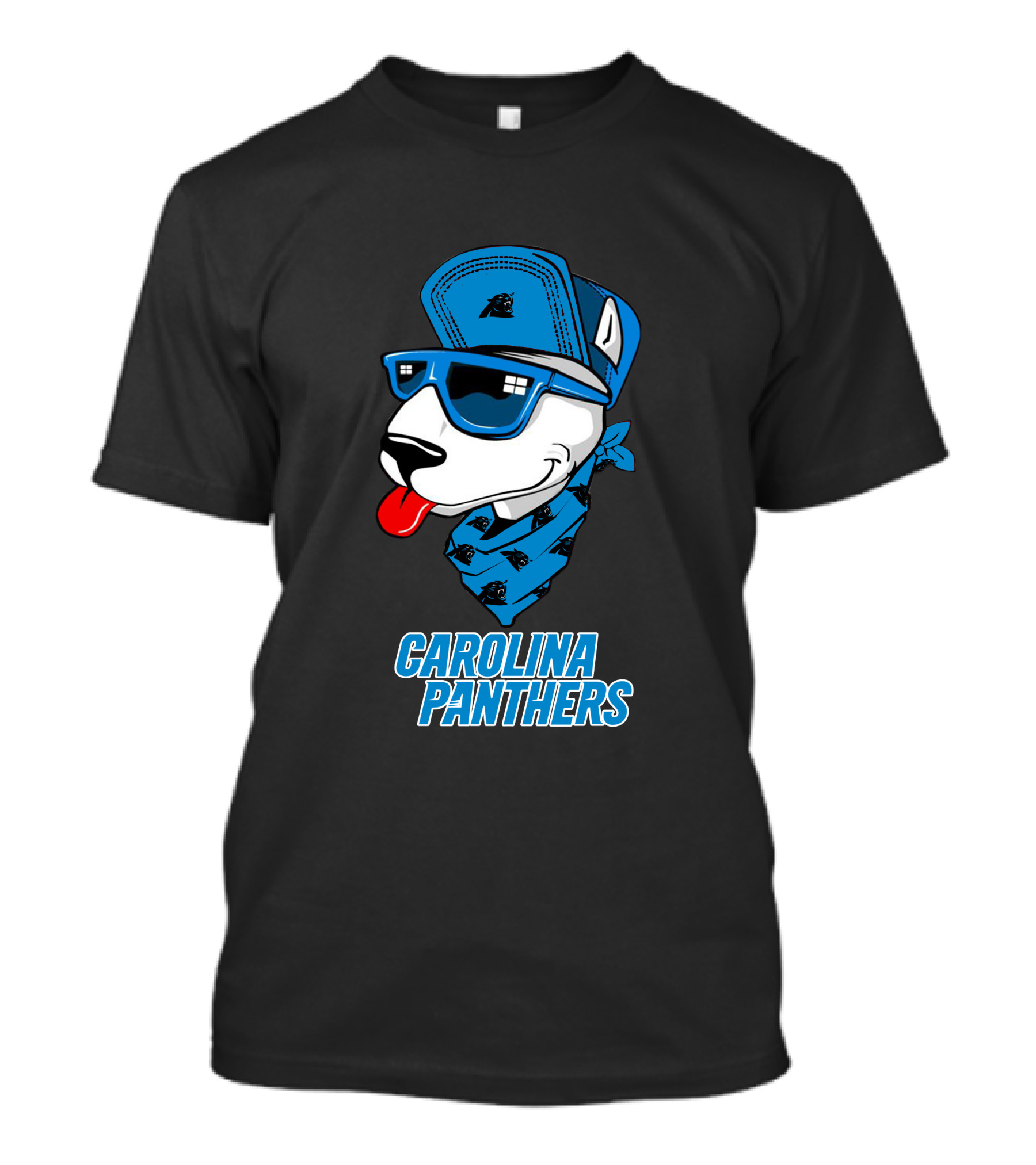 Carolina Panthers Bull Terrier T-Shirt