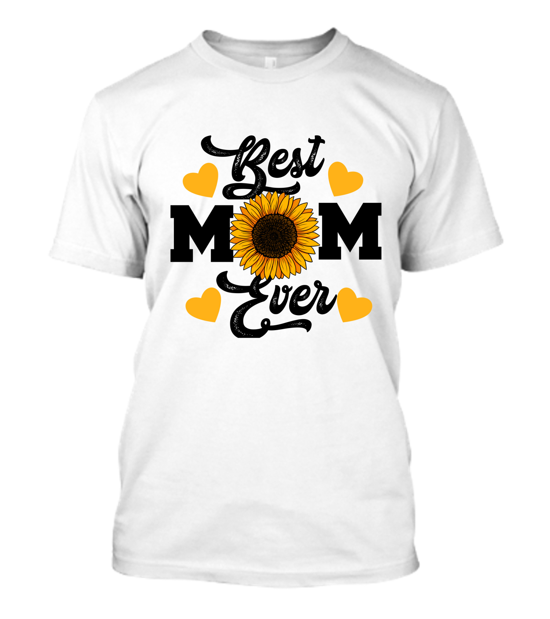 Best Mom Ever Sunflower Hearts T-Shirt