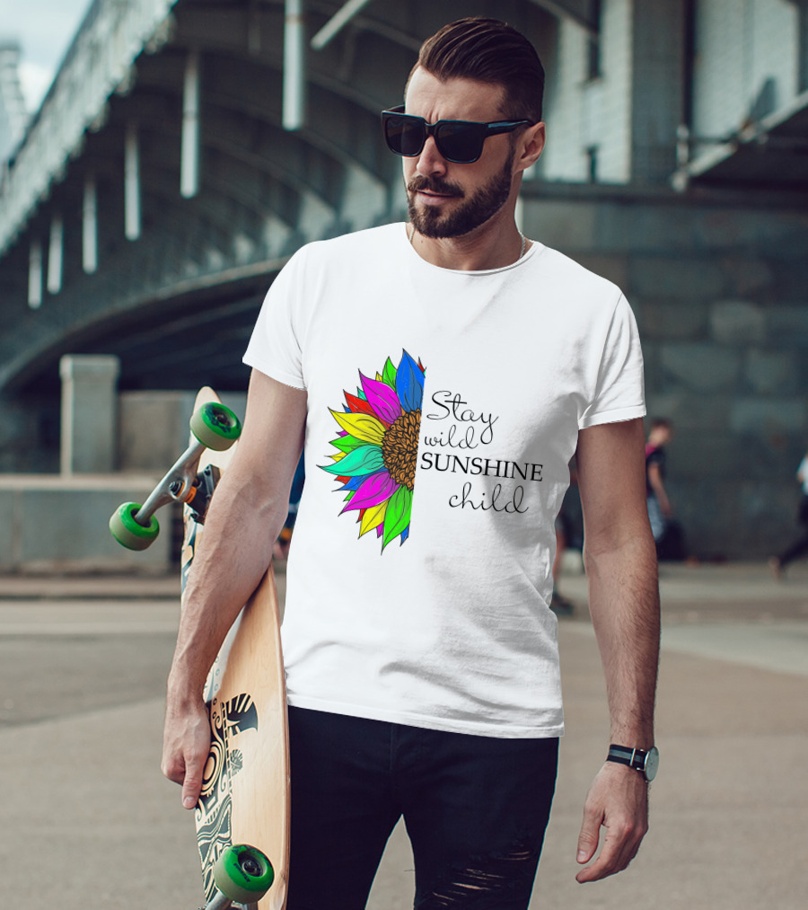 Stay Wild Sunshine Child Multicolored Sunflower T-Shirt