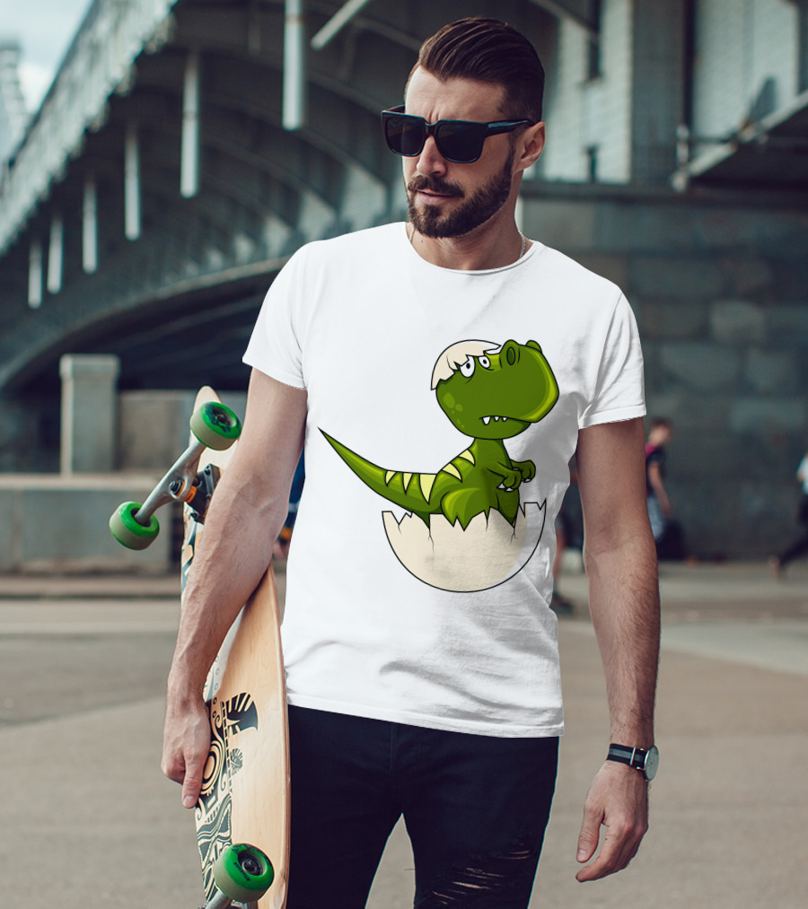 Baby Dragon Hatching From Egg With Playful Expression T-Shirt