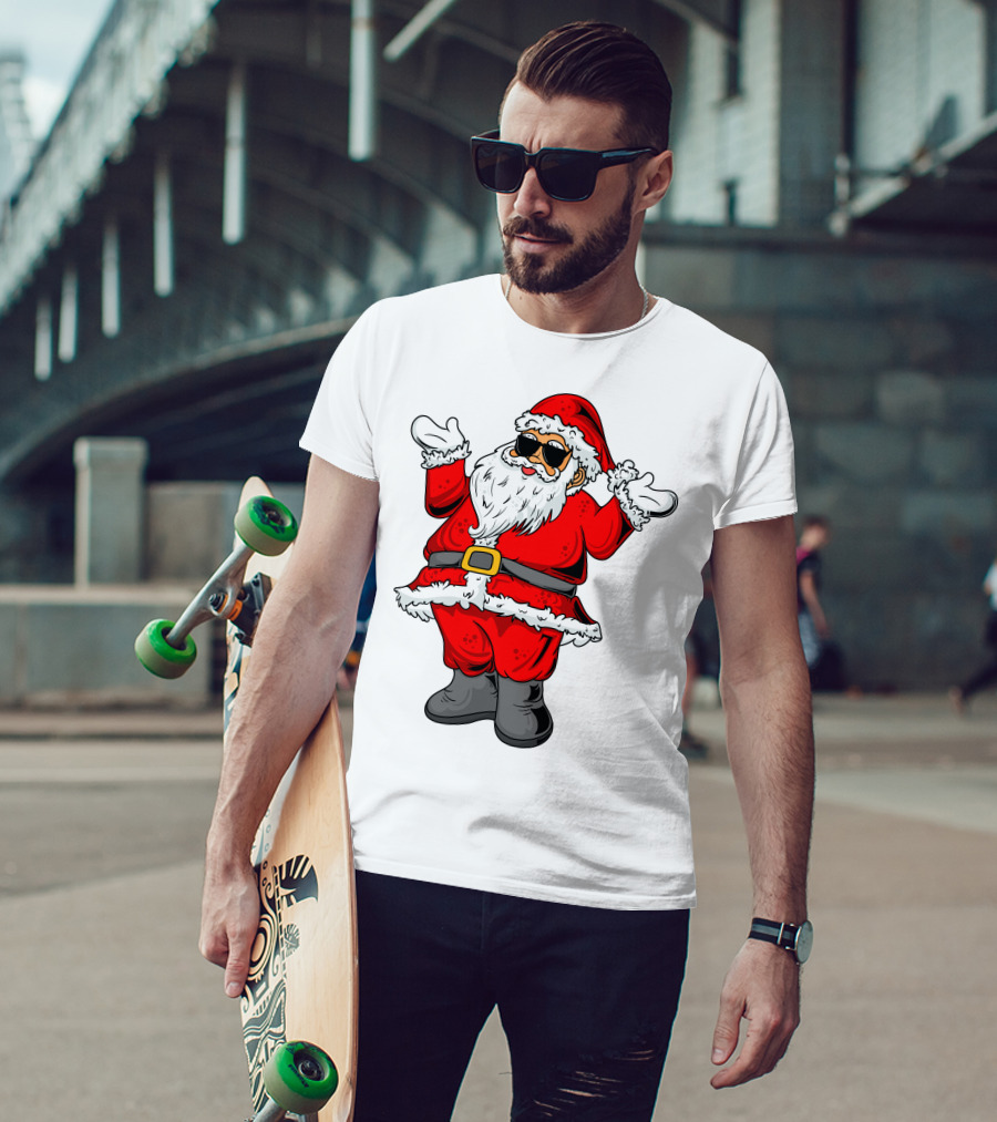 Santa Claus Wearing Cool Shades T-Shirt