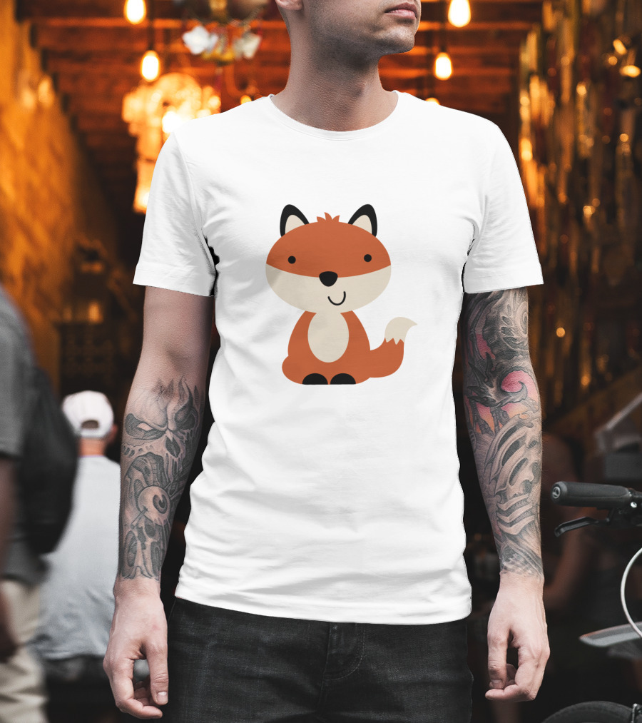 Cute Baby Cartoon Fox T-Shirt