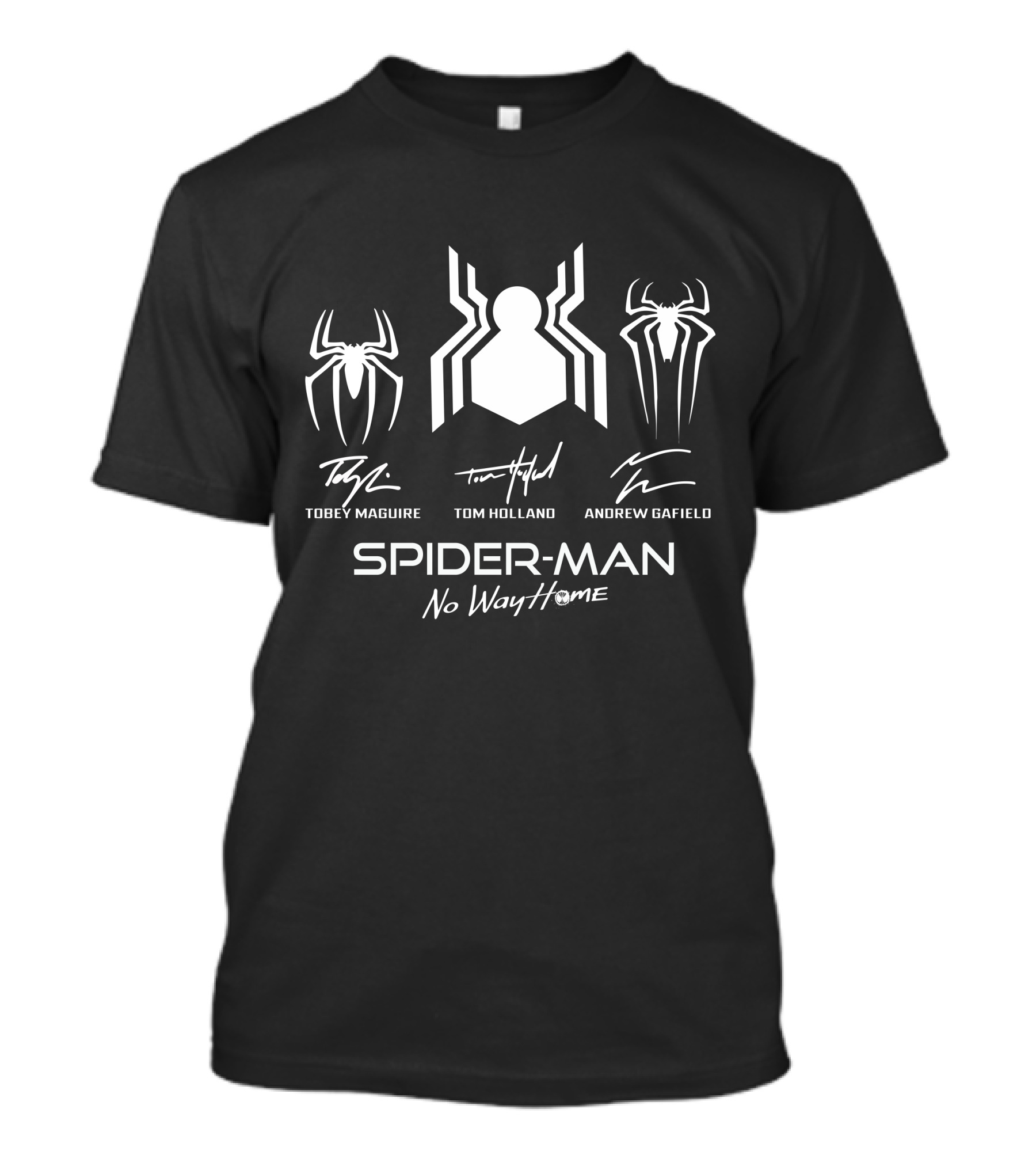 Spider-Man No Way Home Tobey Maguire Tom Holland Andrew Garfield T-Shirt