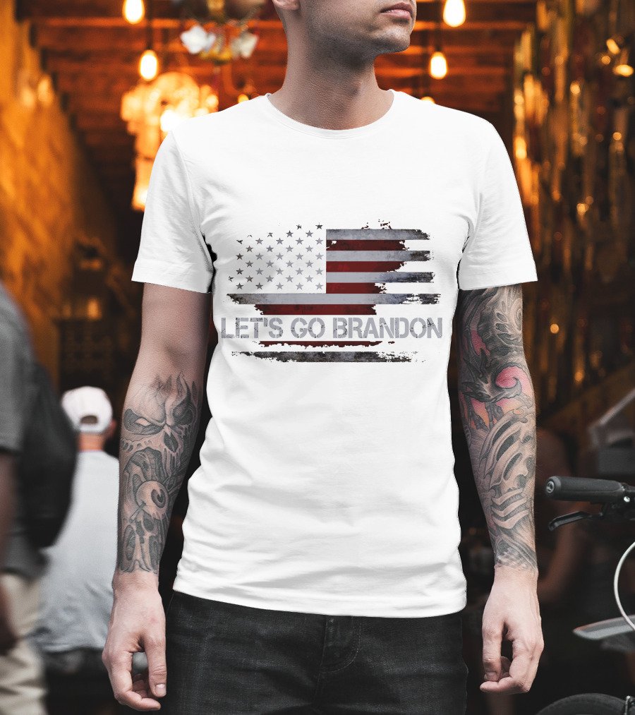 Let's Go Brandon American Flag Conservative Anti Liberal T-Shirt