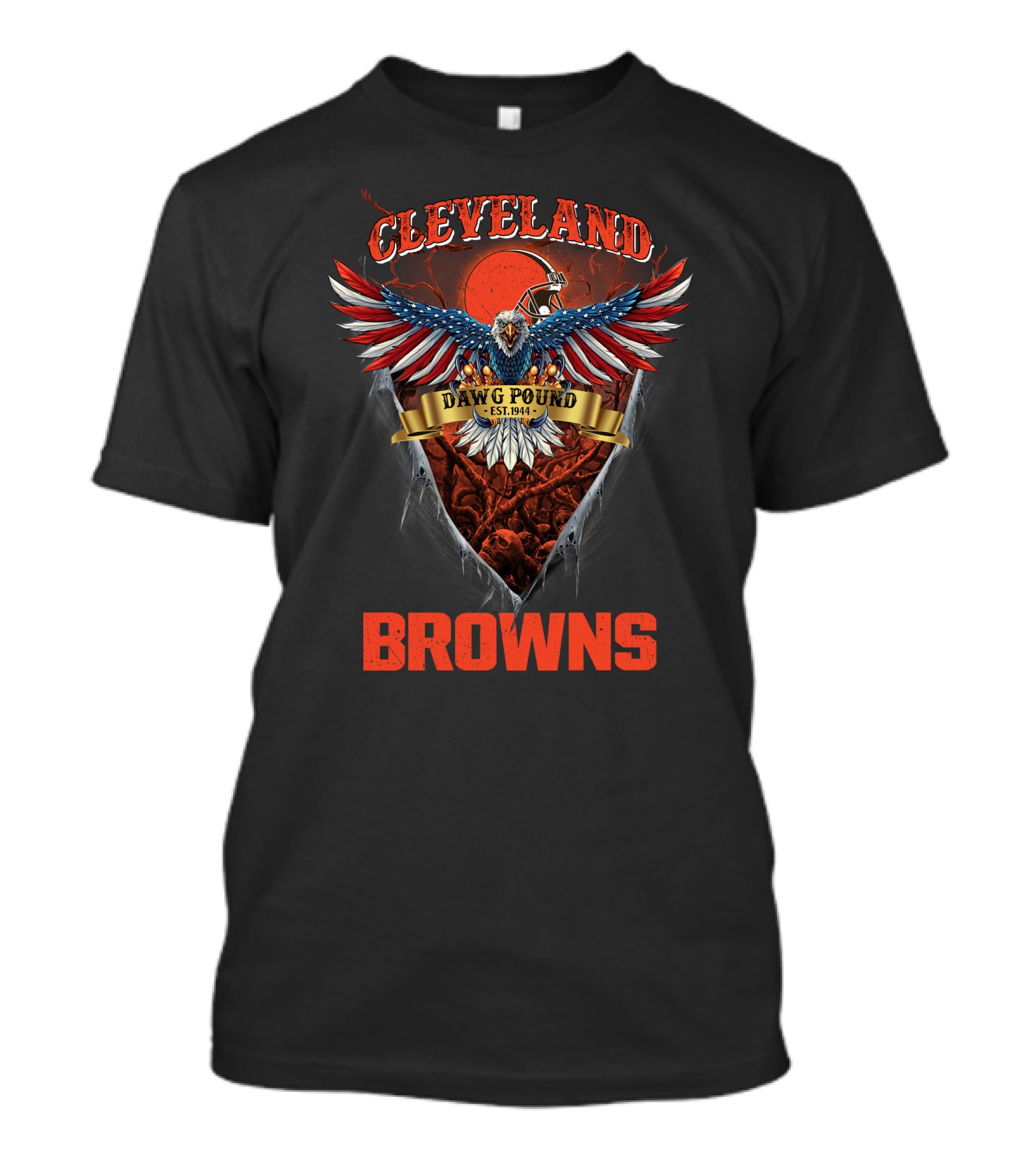 Cleveland Browns Dawg Pound Us Eagle Est. 1944 T-Shirt