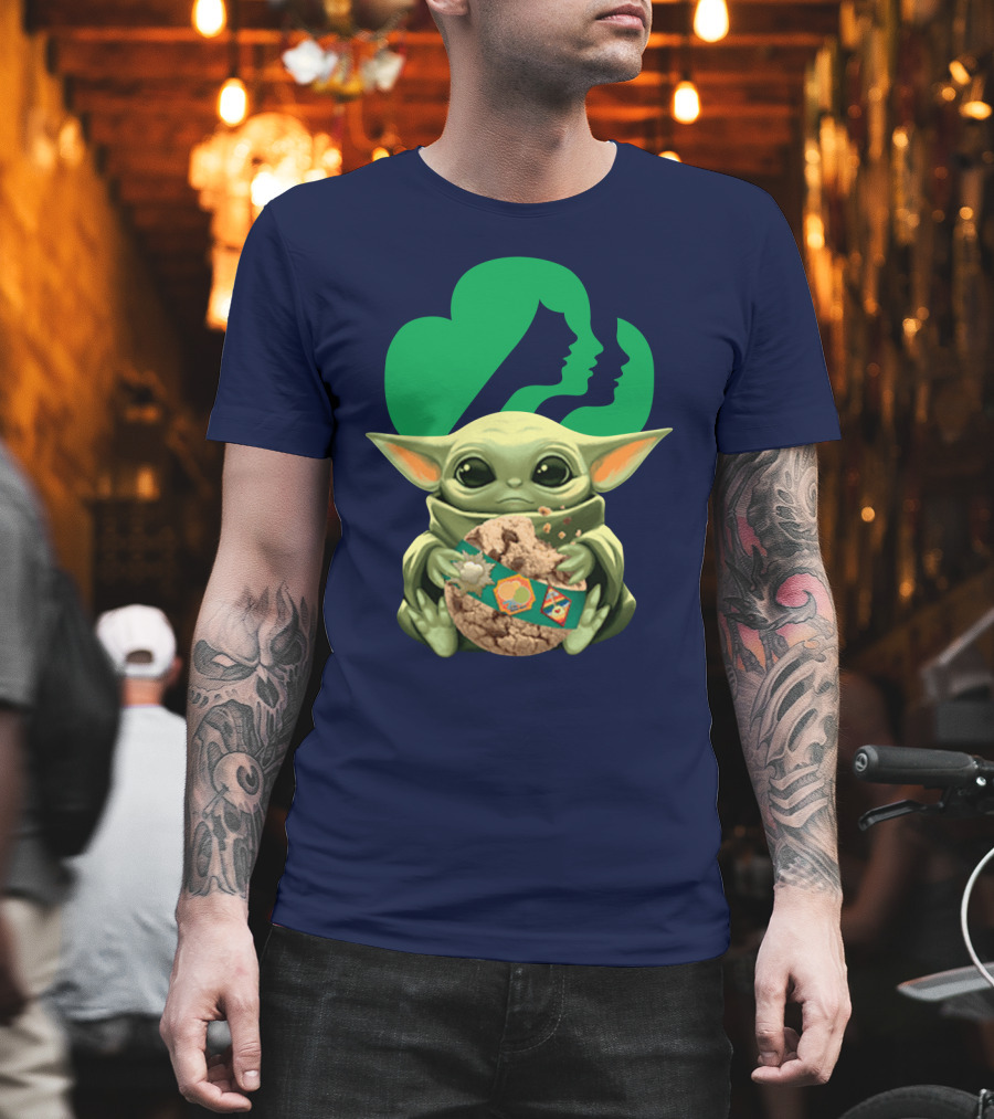 Star Wars Baby Yoda Hug Girl Scout Cookie T-Shirt