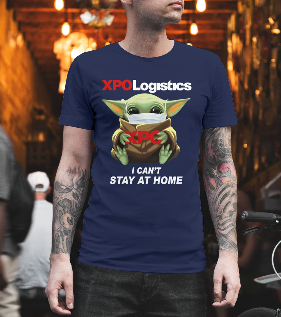 Star Wars Baby Yoda XPO Logistics I Can't Stay At Home T-Shirt