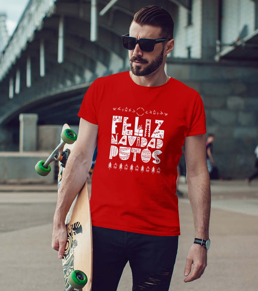 Feliz Navidad Putos Christmas Trees Ornaments T-Shirt