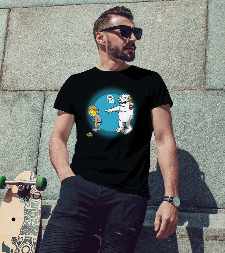 Ha-Hoth Star Wars Bart Simpson Wampa Nelson Muntz T-Shirt