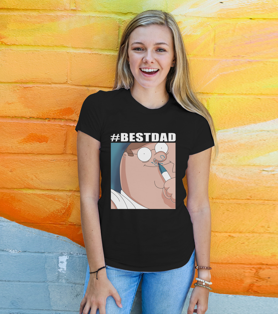 BESTDAD Family Guy Iconic Character Nose Drawing T-Shirt
