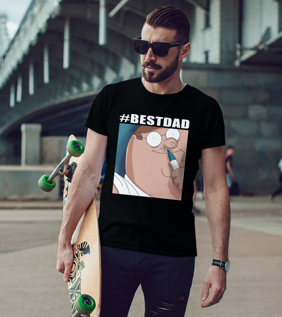 BESTDAD Family Guy Iconic Character Nose Drawing T-Shirt
