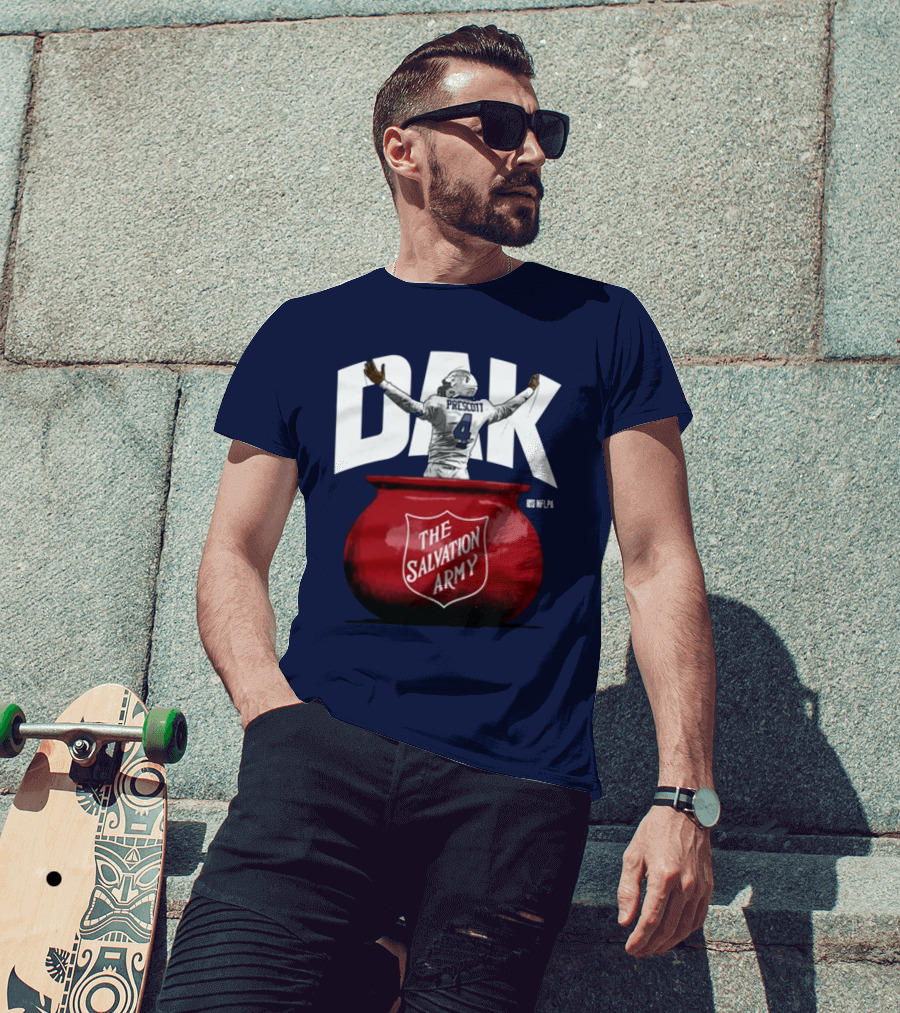 Dak Prescott NFLPA The Salvation Army Red Kettle T-Shirt