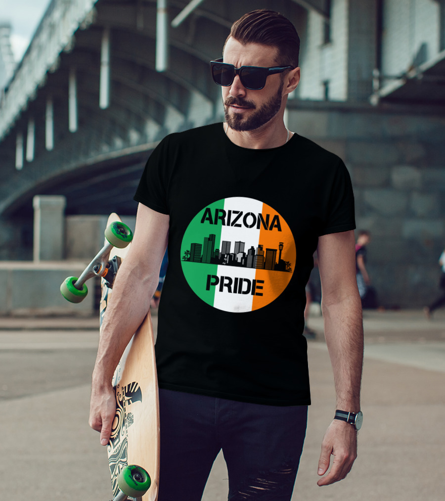 Arizona Pride Skyline With Irish Flag Colors T-Shirt
