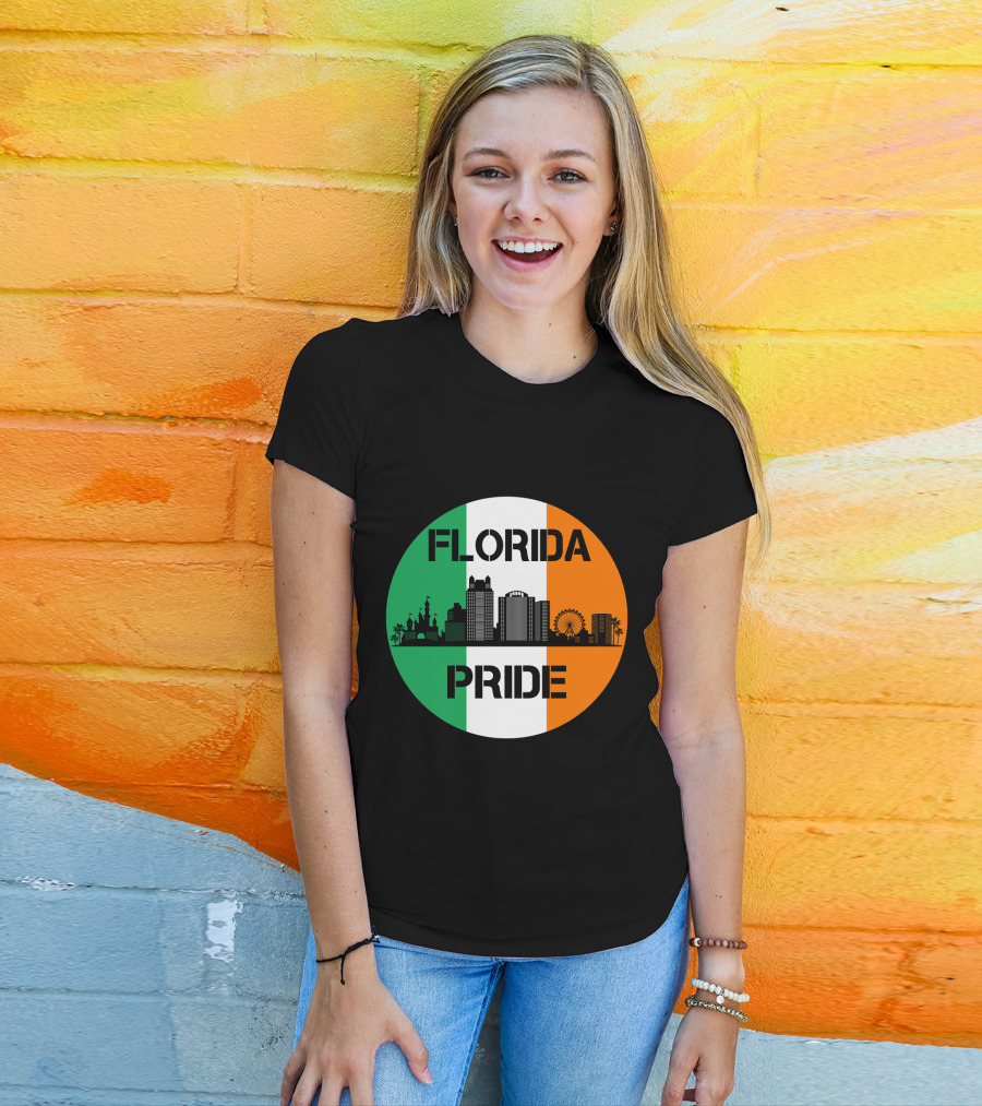 Florida Pride Skyline Irish Flag T-Shirt