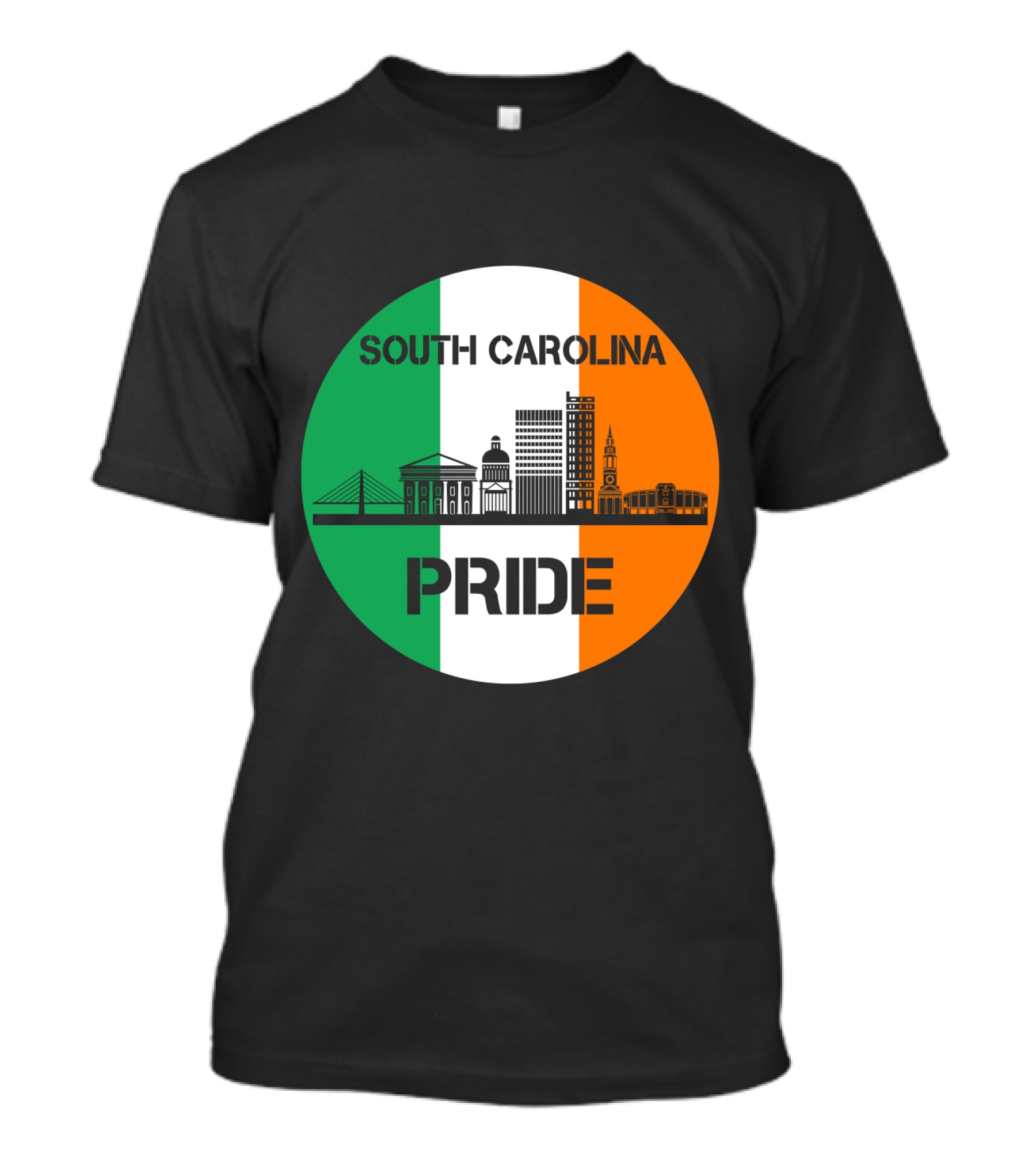 South Carolina Pride Skyline With Irish Flag Elements T-Shirt