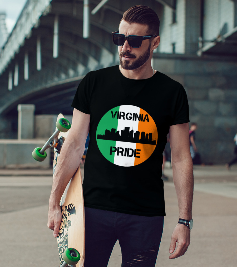 Virginia Pride Irish Flag Skyline T-Shirt