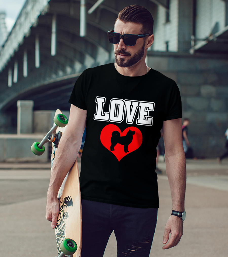 LOVE Heart Shiba Inu Dog Pet Lover T-Shirt
