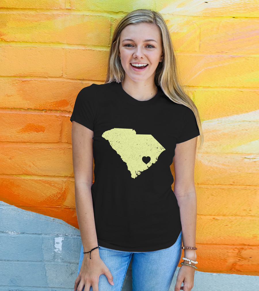 South Carolina Map Heart Charleston Love T-Shirt