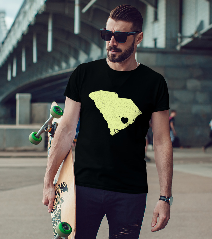 South Carolina Map Heart Charleston Love T-Shirt