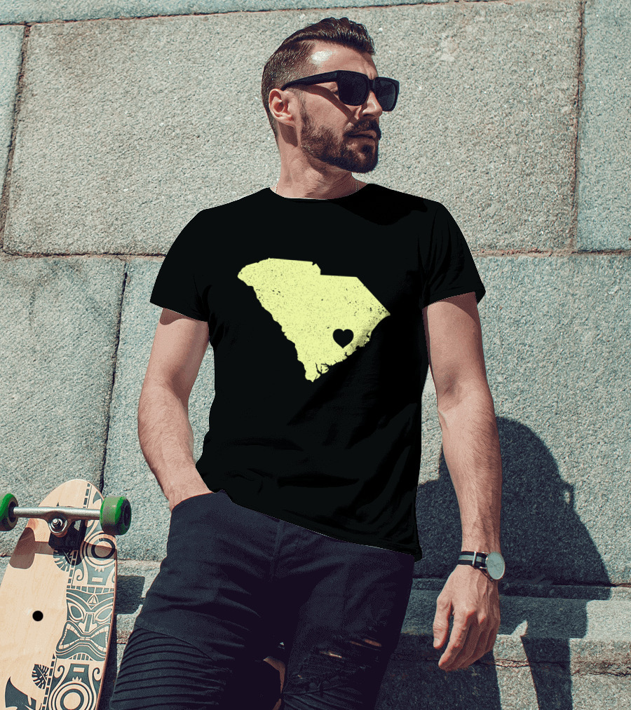 South Carolina Map Heart Charleston Love T-Shirt