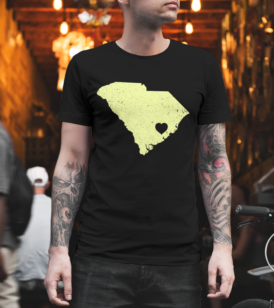 South Carolina Map Heart Charleston Love T-Shirt
