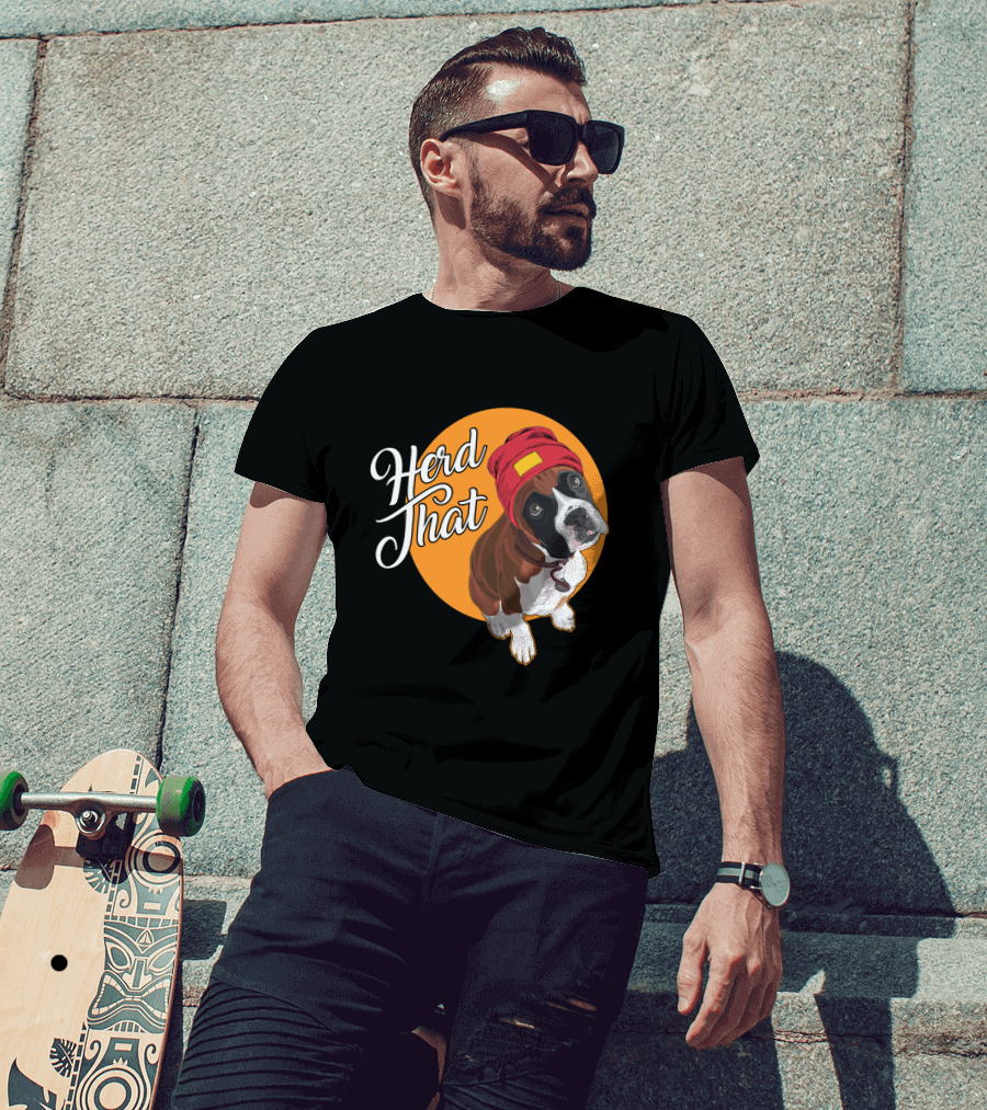 Herd That Funny Boxer Dog Animal Lover T-Shirt