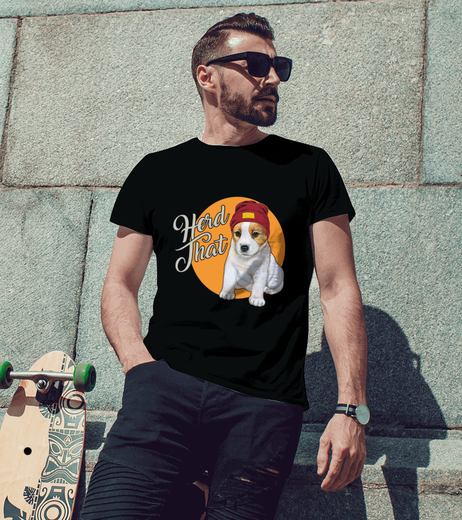 Herd That Jack Russell Dog In Cute Beanie For Animal Lovers T-Shirt