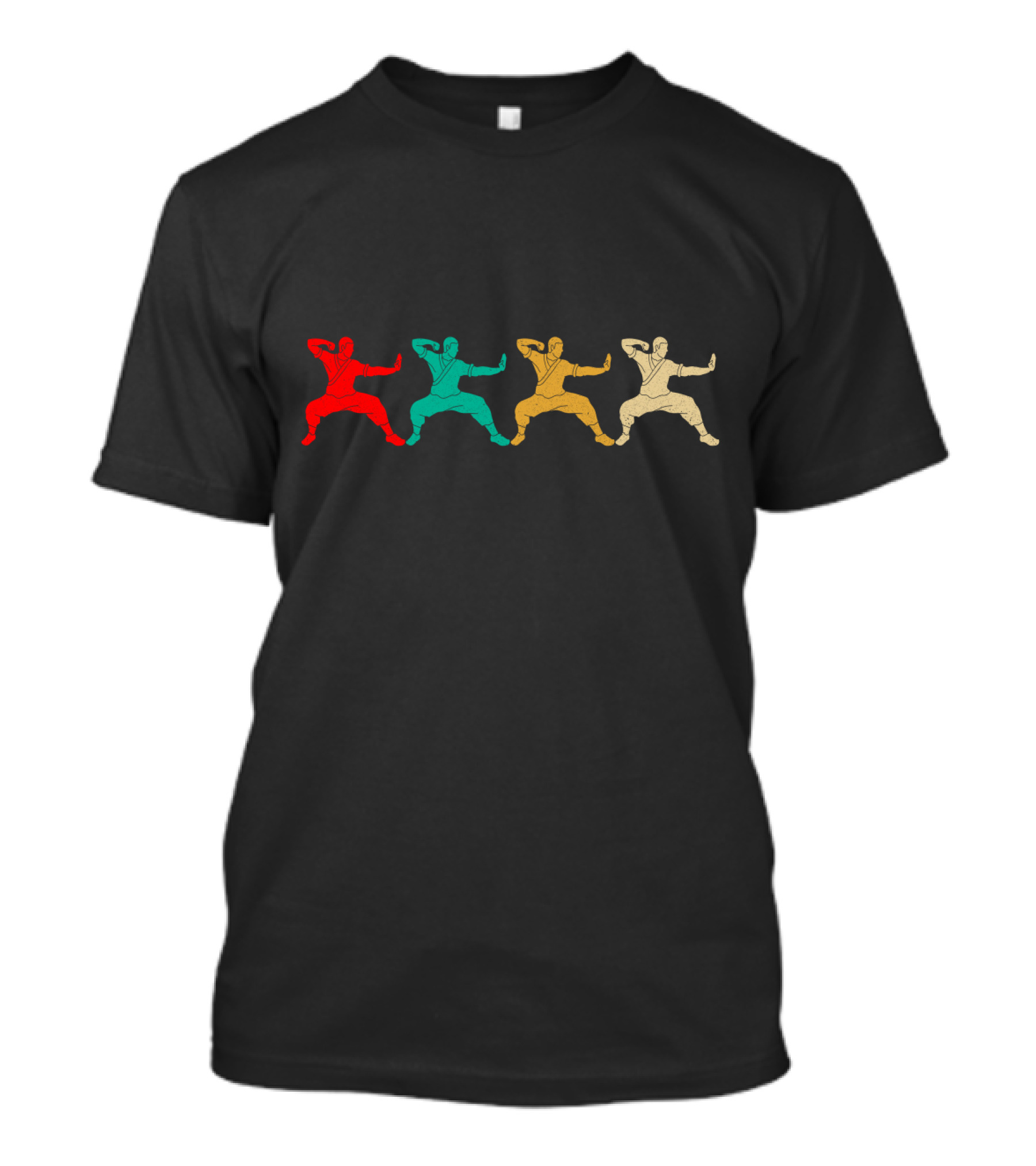 Vintage Kenpo Martial Arts Colorful Stances T-Shirt