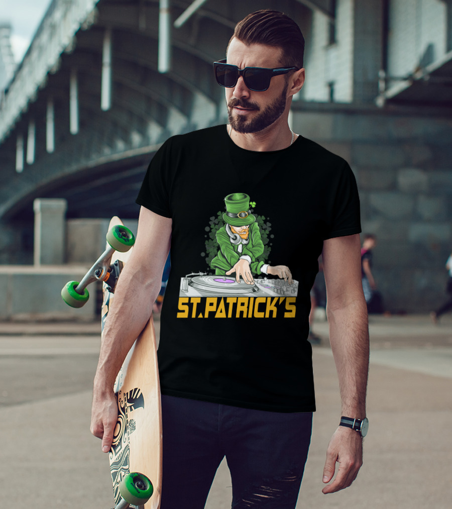 St. Patrick's Day Leprechaun DJ Music Party T-Shirt