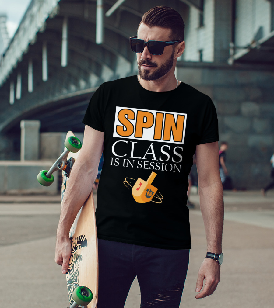 Spin Class Is In Session Dreidel Hanukkah T-Shirt