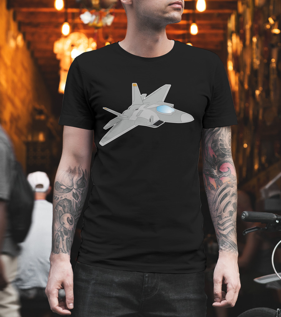 Airplane Force Fighter Combat Military F22 Raptor Jet T-Shirt