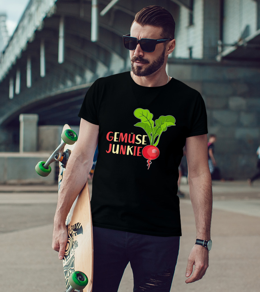 Gemüse Junkie Radish Enthusiast Vibrant Vegetable Lover T-Shirt