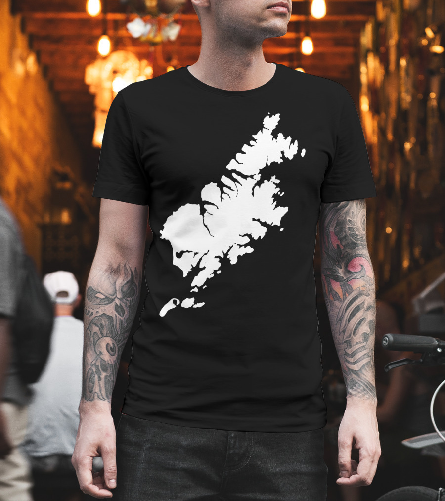Kodiak Island Alaska Map Outline Home State T-Shirt
