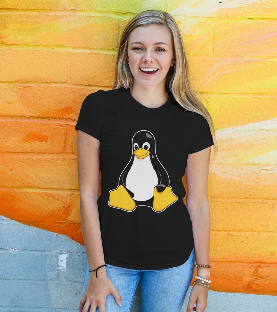 Tux The Penguin Linux Mascot Enhanced Linux Mascot Tux T-Shirt
