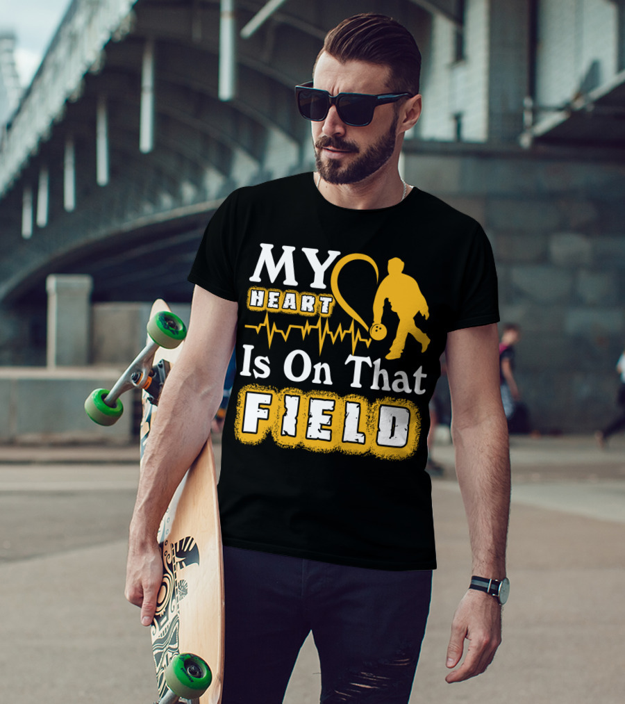 MY Heart Is On That Field Bowling T-Shirt