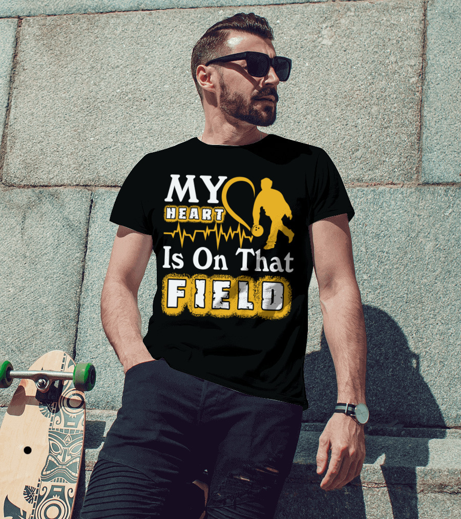 MY Heart Is On That Field Bowling T-Shirt