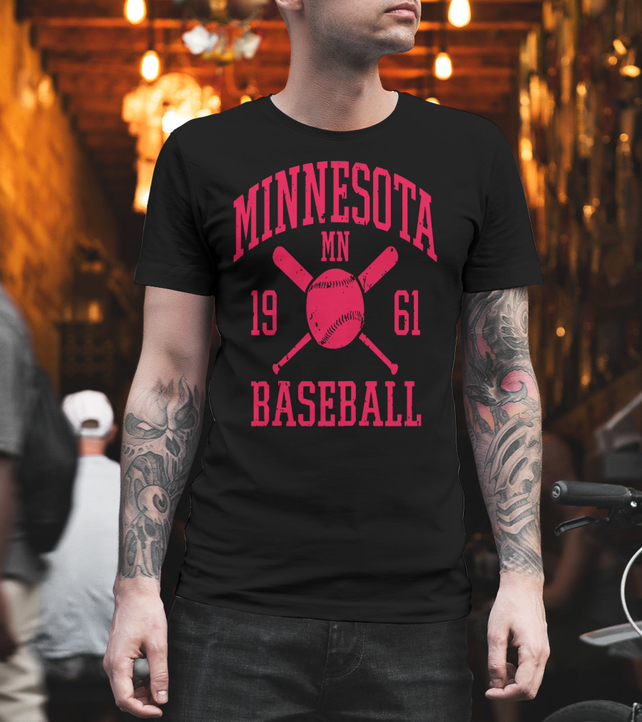 1961 Minnesota MN Baseball Vintage Twin City Minneapolis Raglan T-Shirt
