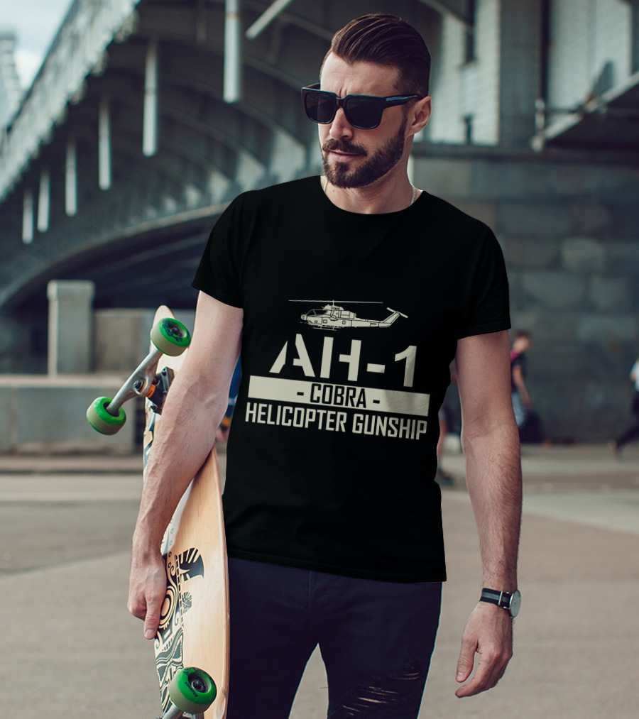 AH 1 Cobra Helicopter Gunship Retro Military T-Shirt