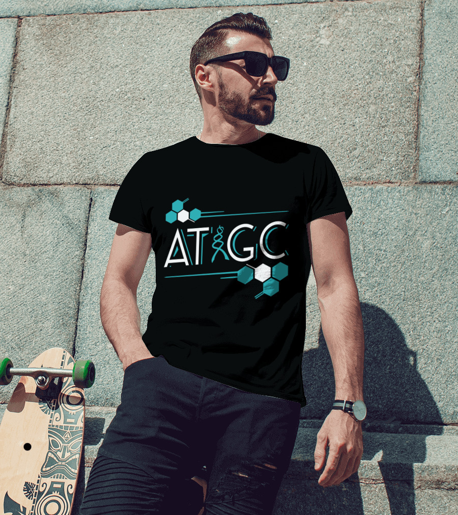 ATGC DNA Funny Science Biology Teachers Molecule Themed T-Shirt
